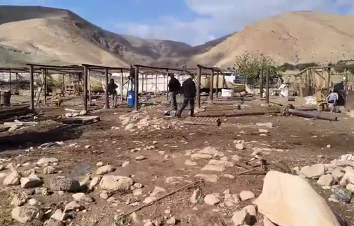 Thumbnail preview image for the video titled: Ethnic cleansing of 26 Palestinian families—124 people, including 59 children—from the Shalal al-‘Auja Bedouin