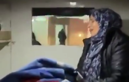 Thumbnail preview image for the video titled: A Palestinian woman was devastated by the death of her husband after a building wall collapsed onto their tent in the west of Gaza City