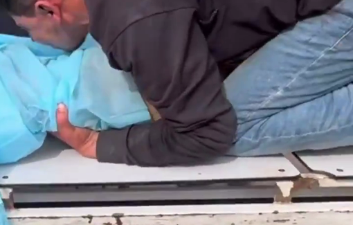 Thumbnail preview image for the video titled: lsraeli forces opened fire and killed his 13 y/o son this morning