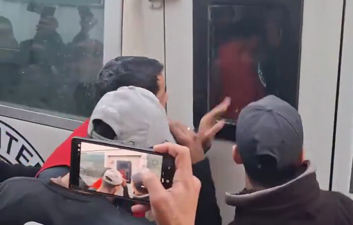 Thumbnail preview image for the video titled: The Israeli army released seven Palestinian captives it had previously abducted from Gaza.