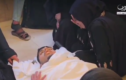 Thumbnail preview image for the video titled: An Israeli soldier sniped Palestinian Mohammed Osama Imran (19) while he was in the center of Khan Younis