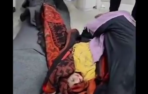 Thumbnail preview image for the video titled: Seven people have been killed in an Israeli bombing of their tent in Khan Younis