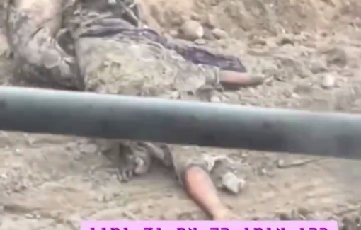 Thumbnail preview image for the video titled: Elisha Gangte : Footage of war crimes. 6. Bulldozering a dead Palestinian