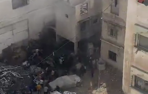 Thumbnail preview image for the video titled: Horrific massacre following an Israeli airstrike on a residential building in Gaza City