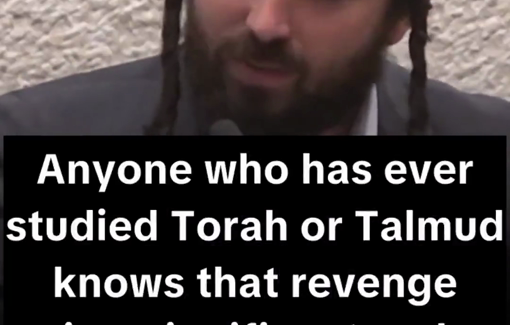 Thumbnail preview image for the video titled: MK Zvi Sukkot promoting genocidal language of revenge, citing the Torah and Talmud