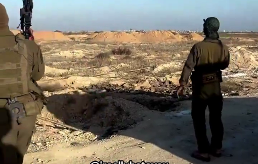 Thumbnail preview image for the video titled: Instagram post of IDF soldiers shooting "for fun" in Gaza