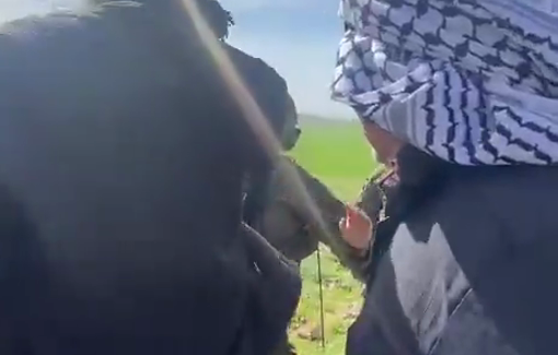 Thumbnail preview image for the video titled: Israeli army raids Khirbet Makhoul following a settler militia attack and the residents’ resistance