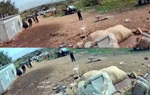 Thumbnail preview image for the video titled: Israeli settlers harass Palestinian land owners in Fasayil al-Bustan in the Jordan Valley