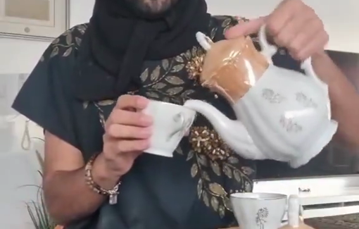 Thumbnail preview image for the video titled: Israeli comedian Yakir Bar Zohar mocks and degrades Palestinian suffering in Gaza