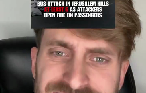 Thumbnail preview image for the video titled: Influencer Max Veifer inciting and calling for the arrest of a Palestinian student