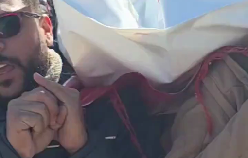 Thumbnail preview image for the video titled: Three Palestinian policemen on duty killed by Isreli bombing in Khan Younis