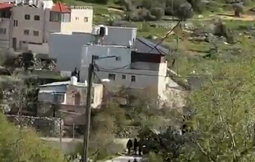 Thumbnail preview image for the video titled: Dozen of settlers invaded Jalud, carrying out a pogrom