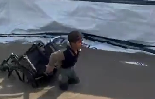 Thumbnail preview image for the video titled: The ongoing rains flood camps, making movement and daily survival even more difficult