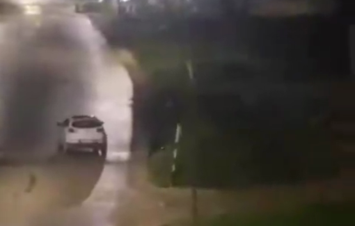Thumbnail preview image for the video titled: In Beit Furik, young men searching for their car key after Israeli soldiers threw it away following a search of the vehicle