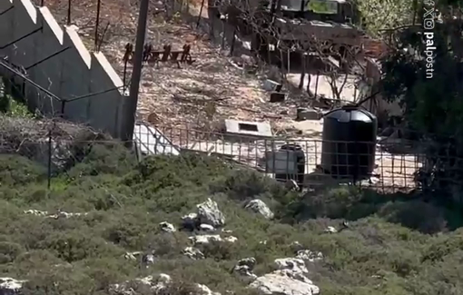 Thumbnail preview image for the video titled: Israeli forces are positioned around a house that was turned into a military barracks in the town of Qusra