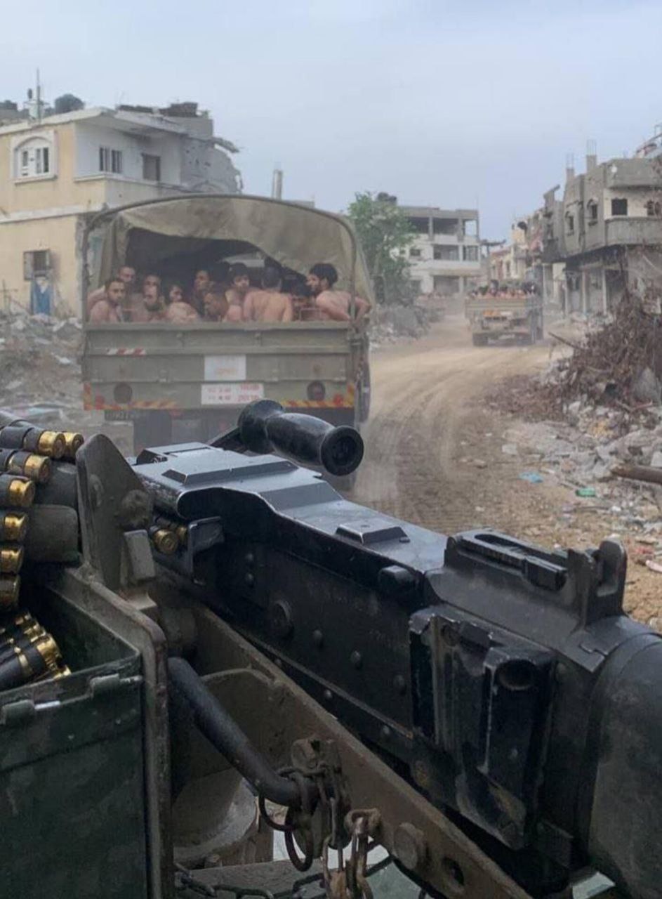 Thumbnail preview image for the video titled: Tens of Palestinian civilians, forcing to strip off their clothes and subjected to abuse by IDF in the Beit Lahia