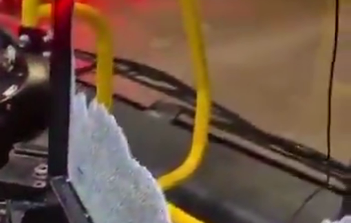 Thumbnail preview image for the video titled: A brutal attack on a Palestinian bus driver in Bayit Vegan neighborhood in occupied Jerusalem