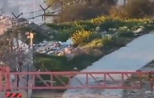 Thumbnail preview image for the video titled: In the West Bank Israeli forces abduct a Palestinian after he was seen on camera taking down the Israeli flag