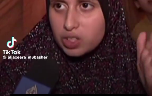 Thumbnail preview image for the video titled: Israeli soldiers issuing rape threats to a pregnant woman they've already forcibly stripped in Gaza