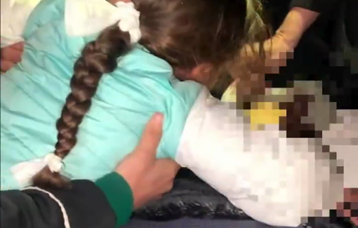 Thumbnail preview image for the video titled: The daughter of Palestinian journalist Amal Shamali says goodbye after her mother was killed by Isreali shelling on her tent