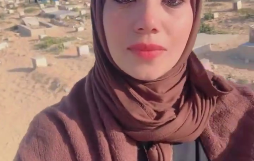 Thumbnail preview image for the video titled: Journalist Walaa Jamea talks about how she can't visit parents grave due to yellow line