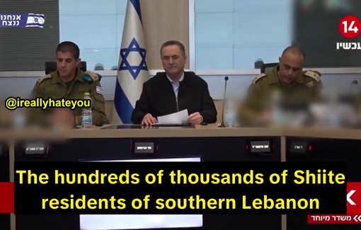 Thumbnail preview image for the video titled: Defense minister Israel Katz promises indefinite ethnic cleansing in South Lebanon