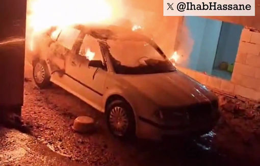 Thumbnail preview image for the video titled: .Hundreds of Israeli settlers are right now burning down the village of Deir al-Hatab in the West Bank