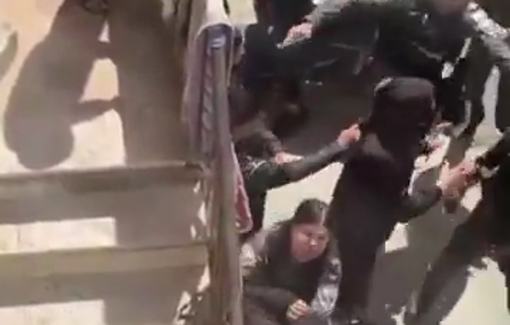 Thumbnail preview image for the video titled: Israeli forces assault Palestinian youth by beating and pushing them in Silwan in East Jerusalem