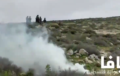 Thumbnail preview image for the video titled: Israeli forces raided the Masafer Yatta lands, firing tear gas