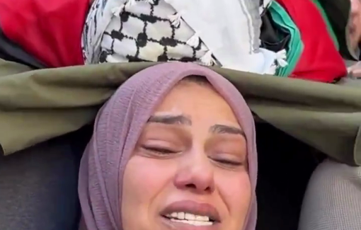 Thumbnail preview image for the video titled: The mother of the child Adam Sayyed Saleh Dahman (15 years old) carries her son's body during his funeral in Dheisheh camp