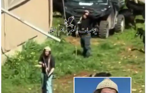 Thumbnail preview image for the video titled: A settler moves from Al-Mughayyir to the Jordan Valley and Hebron, attacking farmers as if on a route