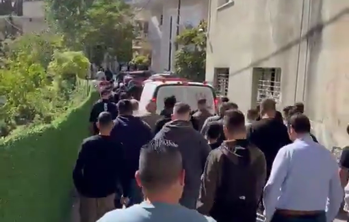 Thumbnail preview image for the video titled: Funeral of Palestinian student Ibrahim Al-Khayyat, killed by Israeli troops in Hebron / Al-Khalil