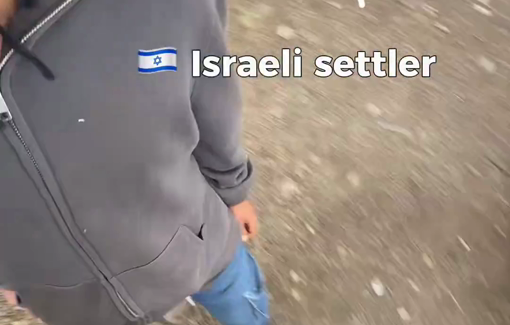 Thumbnail preview image for the video titled: Israeli settlers set up a new outpost meters besieging a Palestinian house and farm compound in the Taybeh Junction