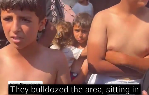 Thumbnail preview image for the video titled: Children recount being threatened by Israeli tanks and forced to strip in Khan Younis