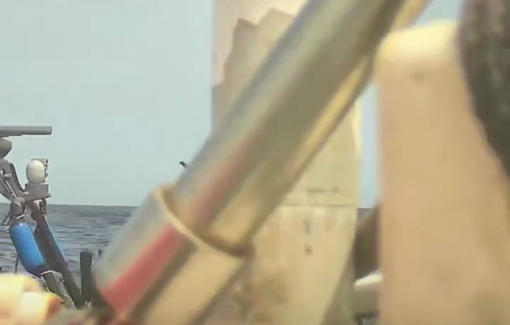 Thumbnail preview image for the video titled: Israeli Naval forces storming one of the Global Sumud Flotilla ships and pointing weapons at the humanitarian activists on board