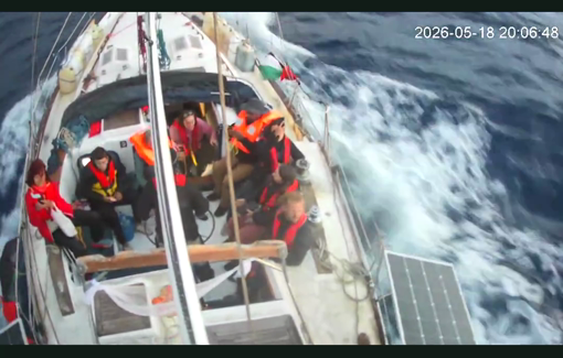 Thumbnail preview image for the video titled: The Global Sumud Flotilla vessel "Lidd (Nablus)" intercepted in international waters by Israeli