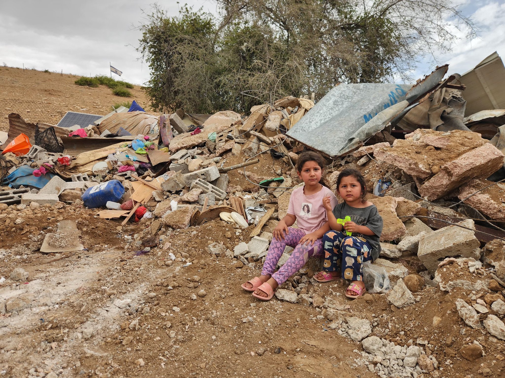 Thumbnail preview image for the video titled: The Israeli Civil Administration demolished part of a family's compound in Ein Al-Hilweh in a land owned by the Latin church