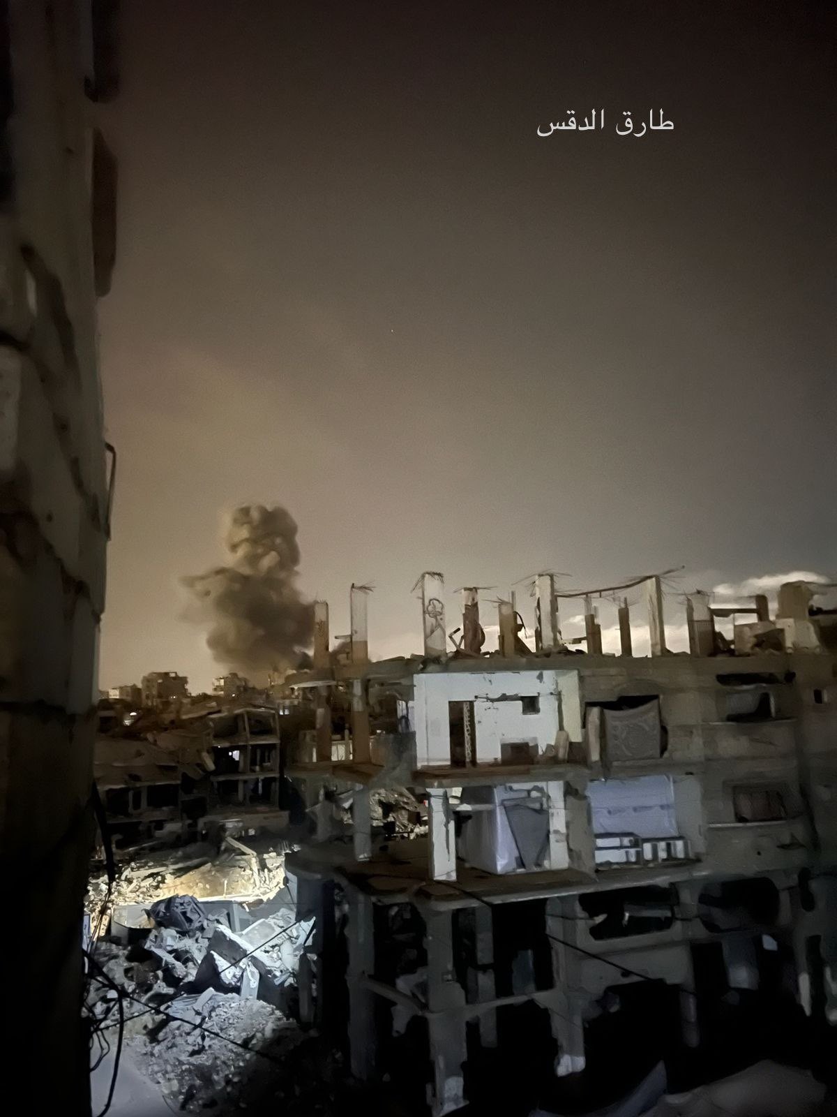 Thumbnail preview image for the video titled: The moment Israel bombed a residential block in Jabalia