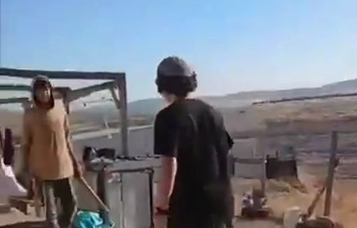 Thumbnail preview image for the video titled: Israeli forces harass a local Palestinian family of Dar Faza'a community near the town of Al-Taybeh