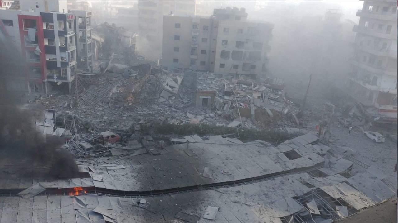 Thumbnail preview image for the video titled: Injuries in the airstrike that targeted a building and the parking near Jabal Amel Hospital in Tyre