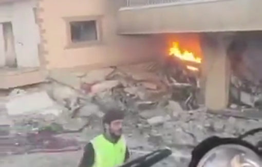 Thumbnail preview image for the video titled: Aftermath of an Israeli airstrike on a residential building in the city of Shehabieh, southern Lebanon