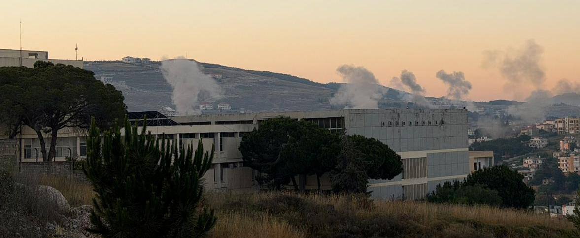 Thumbnail preview image for the video titled: Israeli Air forces carpet bombing Kfarromman plain, nearby Jarma