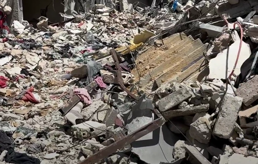 Thumbnail preview image for the video titled: View of the destruction in Nabatieh where Israeli strikes have spared nothing, including the historic souk