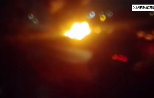 Thumbnail preview image for the video titled: Settlers set fire to a vehicle graveyard in Shuqba, and the blaze spread across large areas in the cemetery