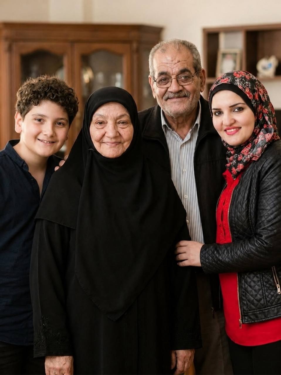 Thumbnail preview image for the video titled: Batoul Qalaji, her son Ali, and her parents, killed in an Israeli attack on Sohmor