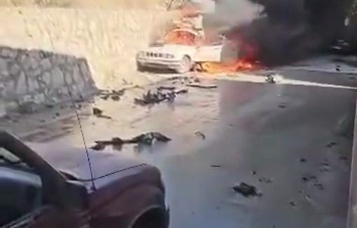 Thumbnail preview image for the video titled: Israeli airstrikes on Baraachit despite the ceasefire
