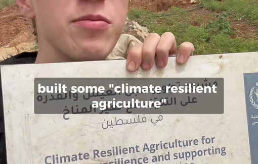 Thumbnail preview image for the video titled: Project Crimson Thread has already began destroying Palestinian agricultural land in the Jordan Valley