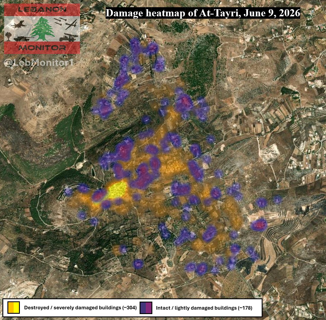 Thumbnail preview image for the video titled: Damage assessment of At-Tayri on June 10, 2026