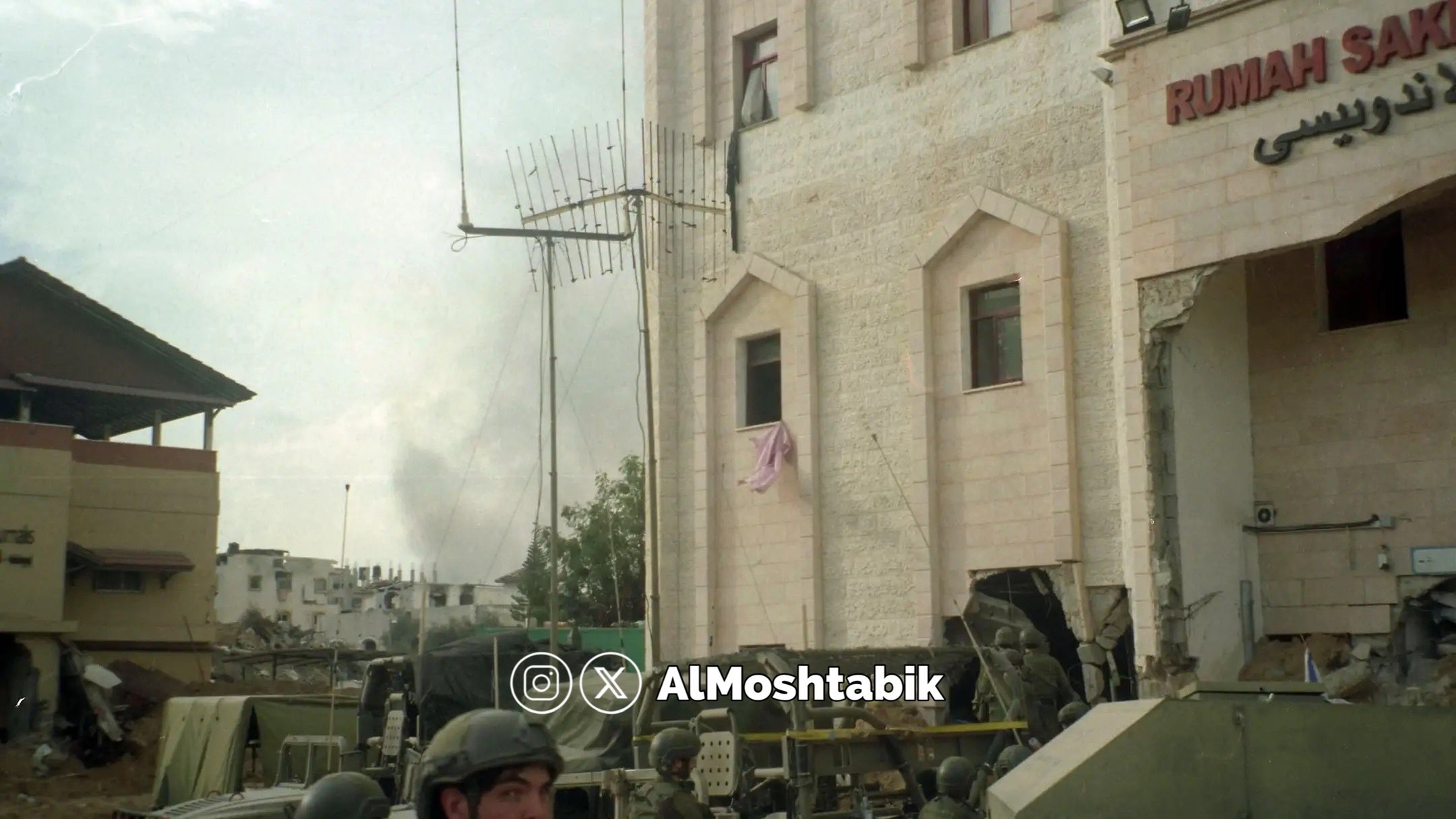 Thumbnail preview image for the video titled: IDF battalion occupies Gaza's Indonesian Hospital as a military base