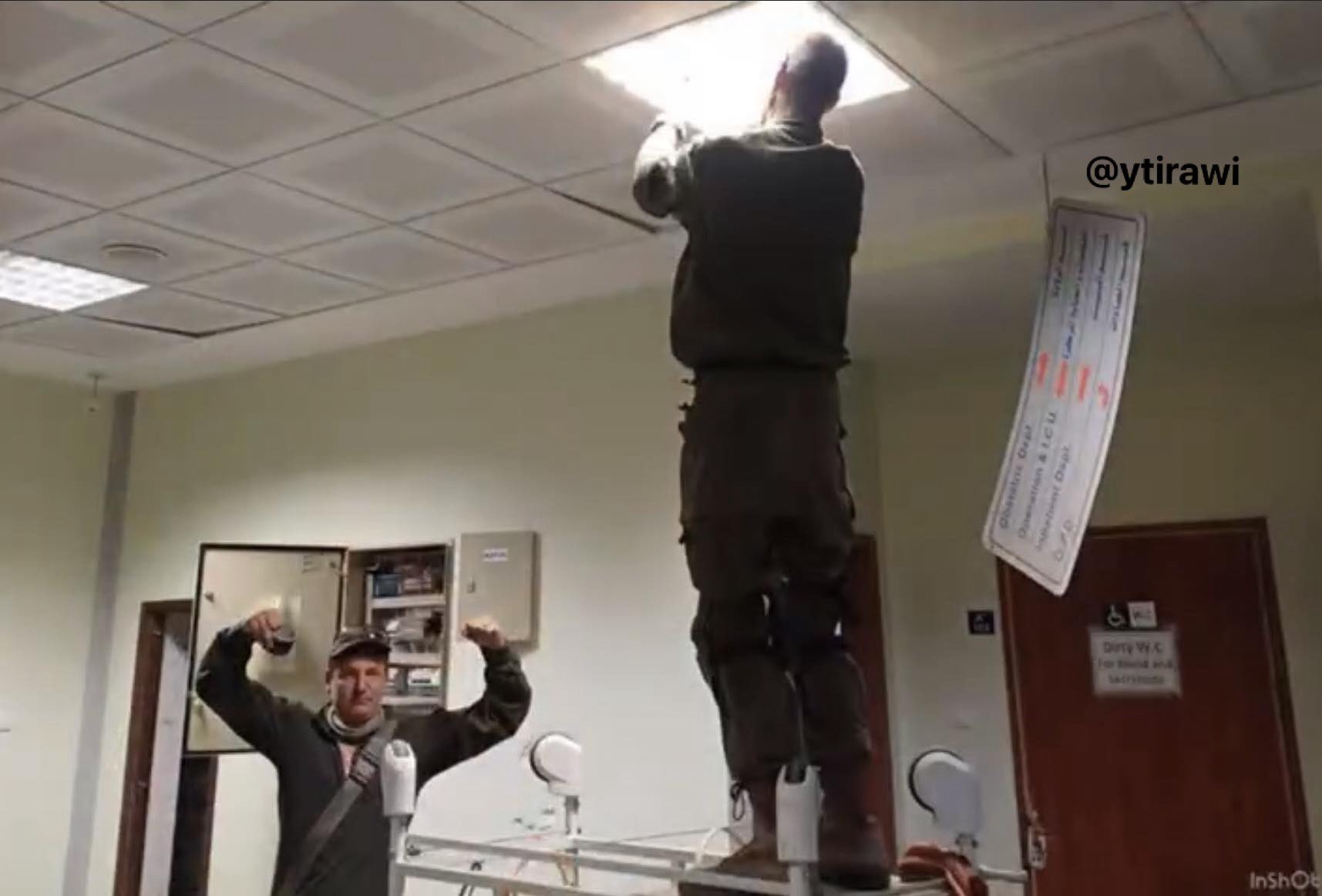 Thumbnail preview image for the video titled: IDF soldiers use Gaza's only cancer hospital as military base